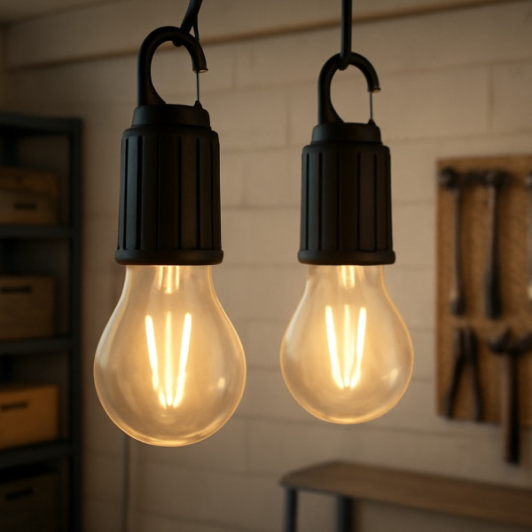 Комплект 2 броя преносими LED лампи с USB-C зареждане, 2700K топла светлина, 3 режима, водоустойчиви за къмпинг и декор