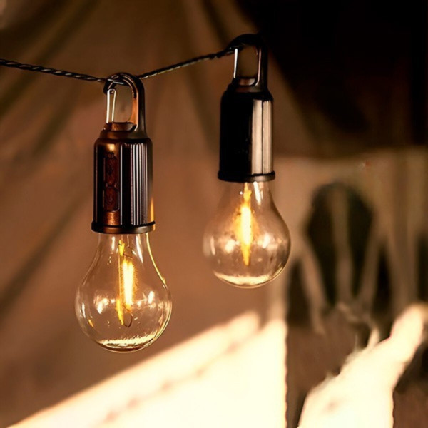 Комплект 2 броя преносими LED лампи с USB-C зареждане, 2700K топла светлина, 3 режима, водоустойчиви за къмпинг и декор