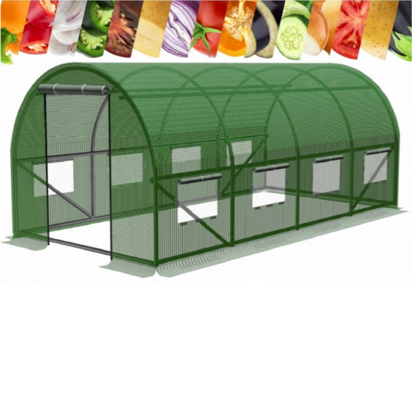 Градинска четирисегментна оранжерия 4х2,5х2 метра- професионална защита за вашите култури