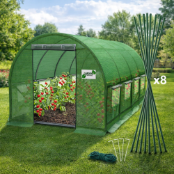Градиснка оранжерия със стабилна конструкция 6х3х2 метра - перфектен микроклимат за вашите растения