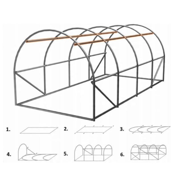 Градиснка оранжерия New Solution - отлична защита за вашите култури - 4 х 2,5 х 2м