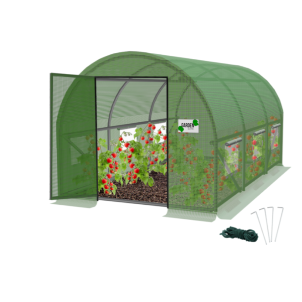 Градинска оражнерия с врата на панти - здрава и стабилна конструкция 3 х 2 х 2м 8