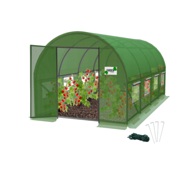 Градинска оражнерия с врата на панти - здрава и стабилна конструкция 6 х 3 х 2м