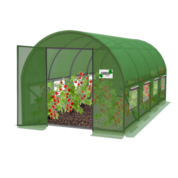 Градинска оражнерия с врата на панти - здрава и стабилна конструкция 6 х 3 х 2м