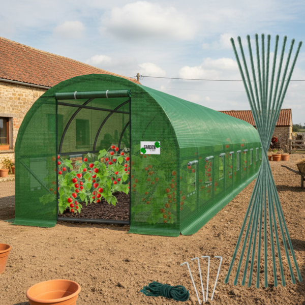 Голяма оранжерия - идеална вентилация и здрава конструкция