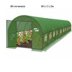 Голяма оранжерия с иновативна врата с панти - комфорт и издръжливост