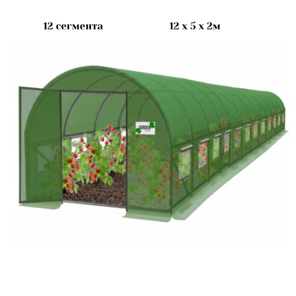 Голяма оранжерия с иновативна врата с панти - комфорт и издръжливост