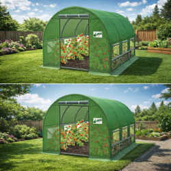 Градинска оранжерия 3 сегментова с допълнителна вентилация 3 х 2 х 2м