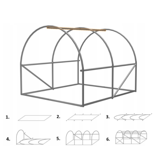 Здрава конструкция за оранжерия - поцинковани тръби и лесен монтаж 7