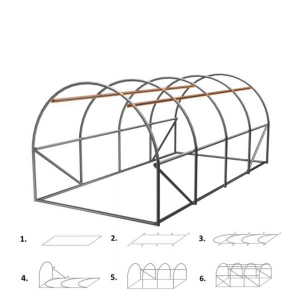 Здрава конструкция за оранжерия - поцинковани тръби и лесен монтаж