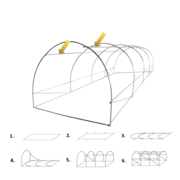 Здрава конструкция за оранжерия - поцинковани тръби и лесен монтаж