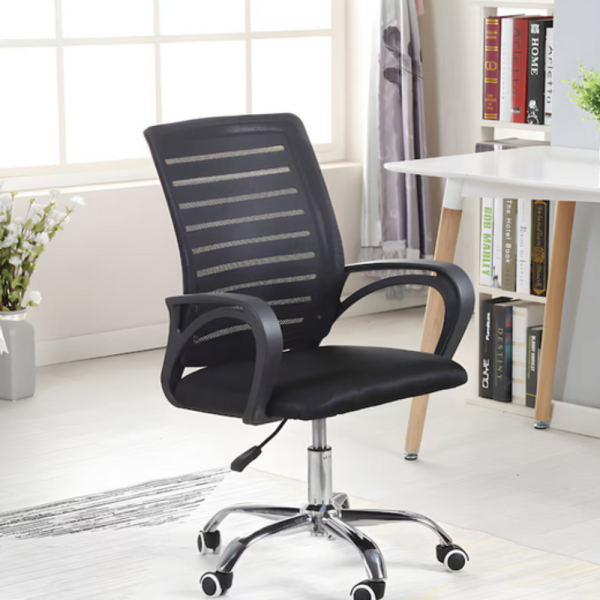 Въртящ се офис стол - регулируема височина и ергономични подлакътници