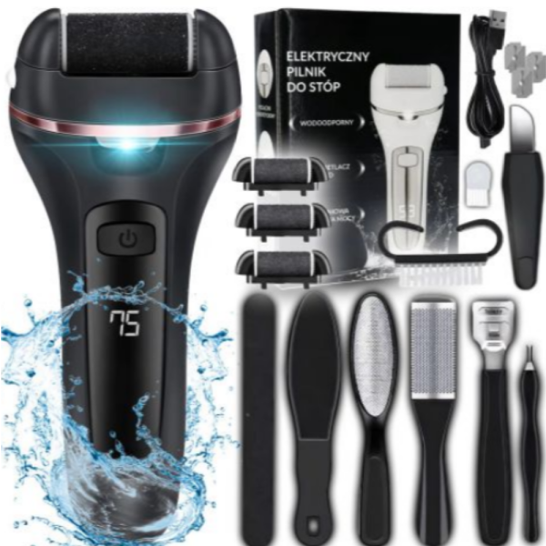 Електричска пила за крака - пълен комплект за базов педикюр 8