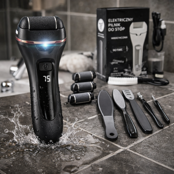 Електричска пила за крака - пълен комплект за базов педикюр 2