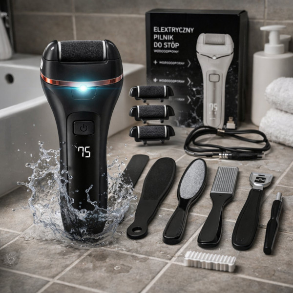Електричска пила за крака - пълен комплект за базов педикюр