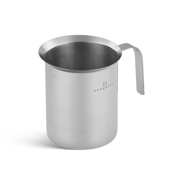 Ръчен уред за разпенване на мляко Edenberg, неръждаема стомана, мерителна скала, 400мл / 800мл 7