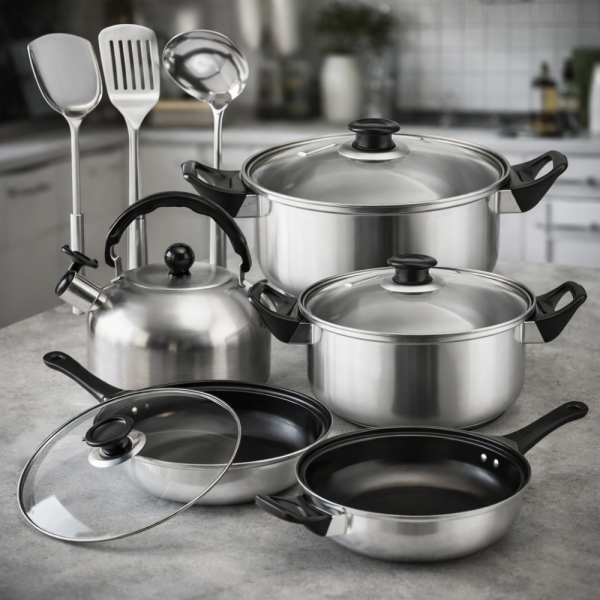 Комплект тенджери и аксесоари от 11 части - издръжливи и устойчиви 4