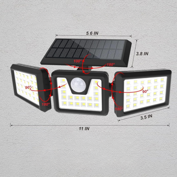 Соларна лампа със сензор за движение FL1725A - широкоъгълна и водоустойчива 5