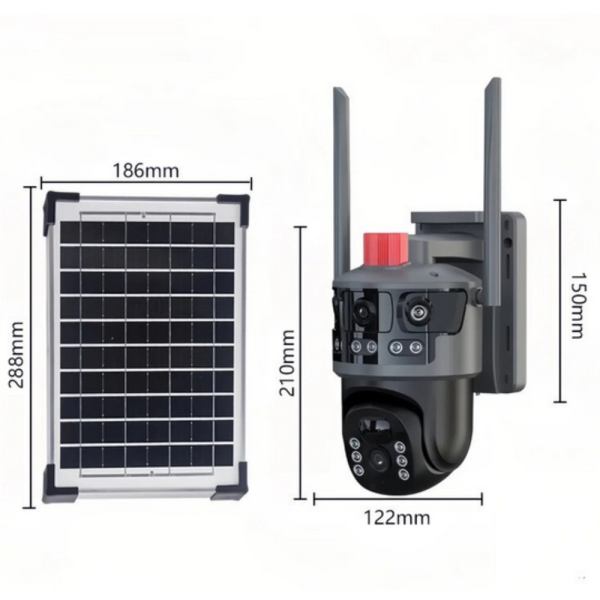 Соларна Wi-fi камера с панорамен изглед 6