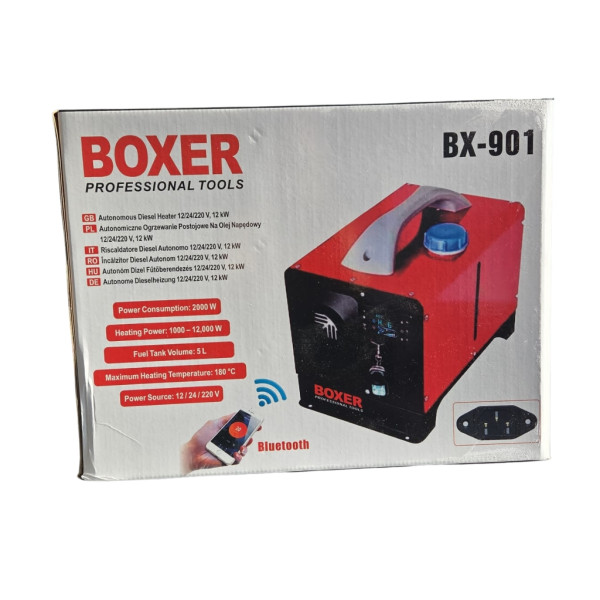 Автономен дизелов отоплител Boxer BX-901 с мощност 12 kW и захранване 12V 24V 220V