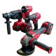 Комплект 4 в 1 акумулаторен перфоратор, гайковерт, винтоверт и ъглошлайф 36V 8A 7