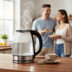 Електрическа кана Termomax TK3011, 1500W, 1.8 л, стъклена