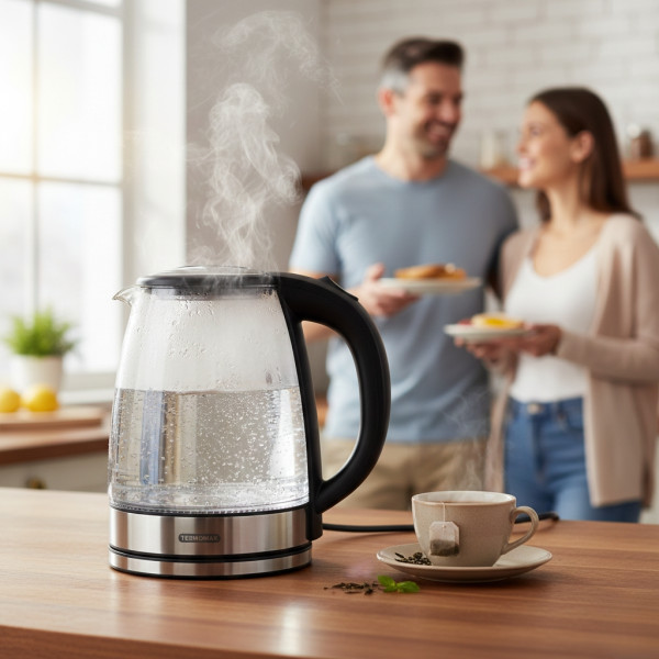 Електрическа кана Termomax TK3011, 1500W, 1.8 л, стъклена