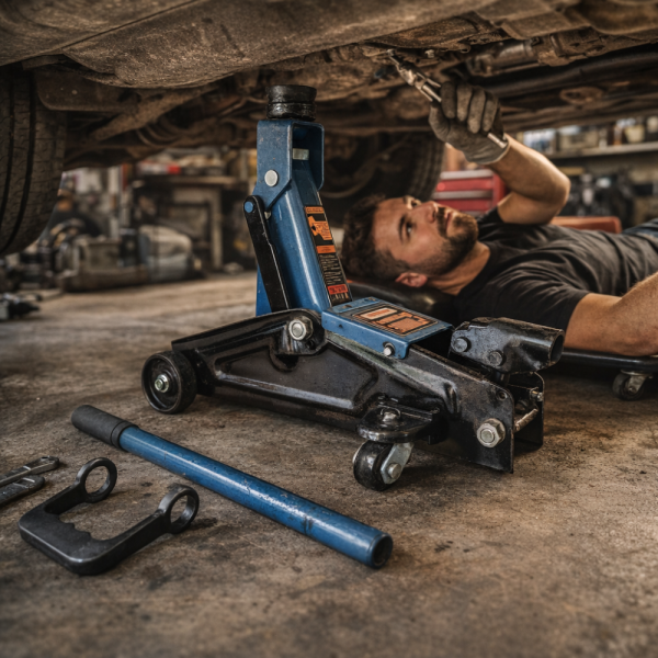 Хидравличен крик крокодил 3 тона - мобилен с колела 3