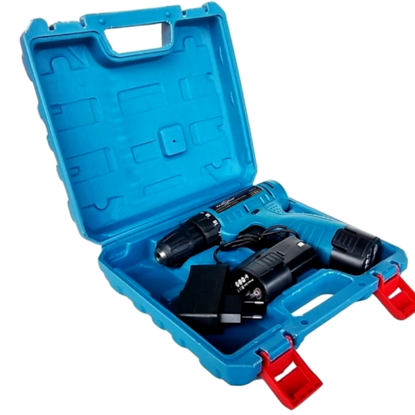 Комплект безжичен винтоверт с Led осветление, 2 батерии и куфар - всичко под ръка