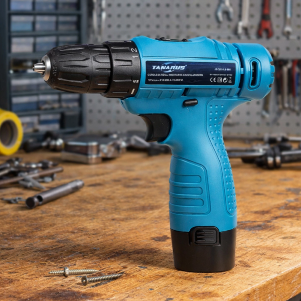 Комплект безжичен винтоверт с Led осветление, 2 батерии и куфар - всичко под ръка