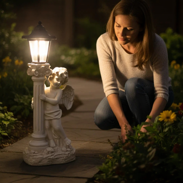 Соларна лампа ангел - елегантна декорация за всеки двор