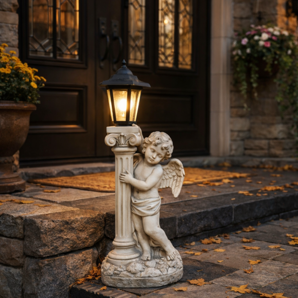 Соларна лампа ангел - елегантна декорация за всеки двор