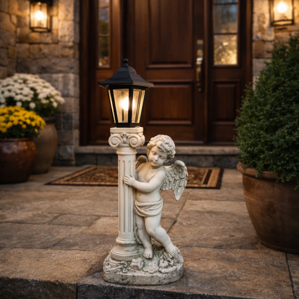 Соларна лампа ангел - елегантна декорация за всеки двор 2