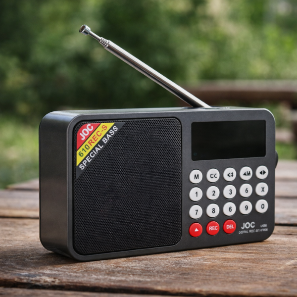 Соларно портативно радио JOC H6108REC-S с Bluetooth, FM радио и MP3 плеър 2