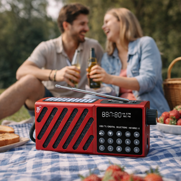 Радио със соларно зареждане JOC-6138REC-S с Bluetooth, мултифункционално и преносимо