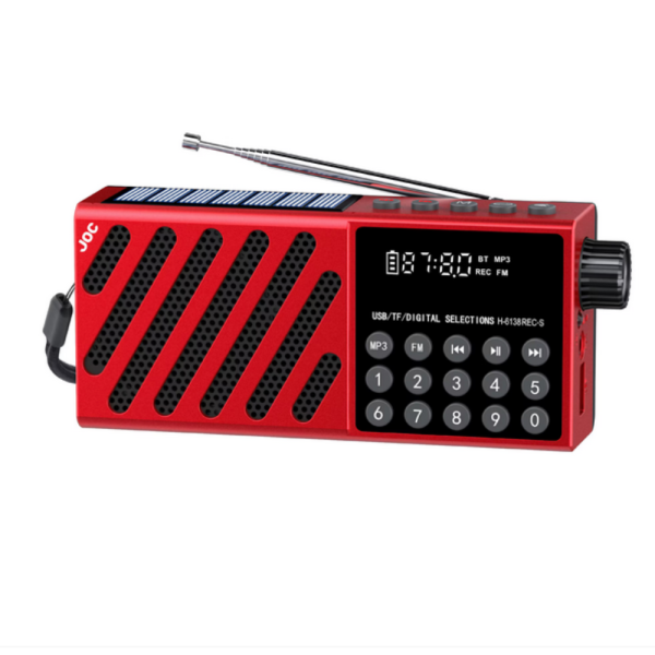 Радио със соларно зареждане JOC-6138REC-S с Bluetooth, мултифункционално и преносимо 8