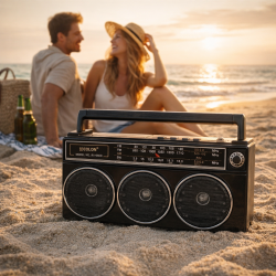 Портативно ретро радио - 3 лентов приемник GOLON RX-666D