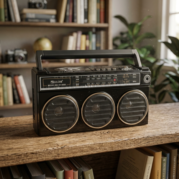 Портативно ретро радио - 3 лентов приемник GOLON RX-666D