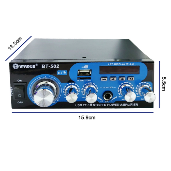 Аудио усилвател с МР3 плейър, LCD дисплей и дистанционно управление – 30W+30W