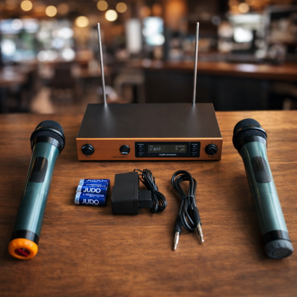 Безжични микрофони и станция SH-588D – Идеални за забави и професионални изпълнения 6