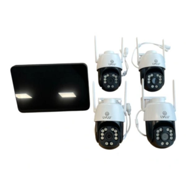 Комплект 4 камери HD с дисплей - интелигентно засичане на движение и сигурност