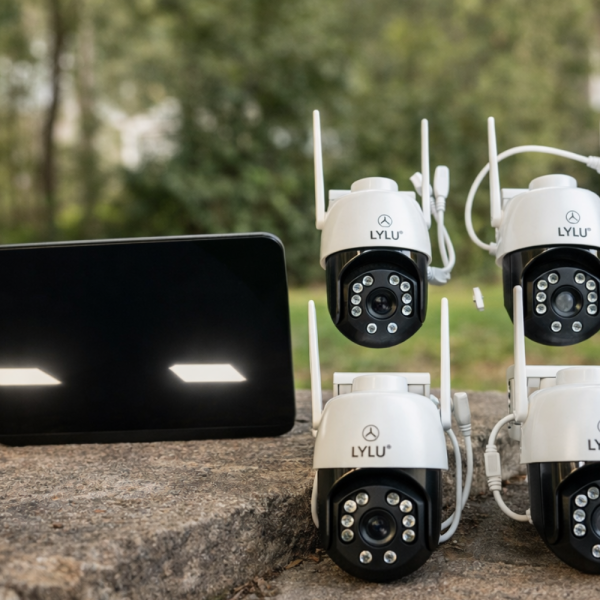 Комплект 4 камери HD с дисплей - интелигентно засичане на движение и сигурност