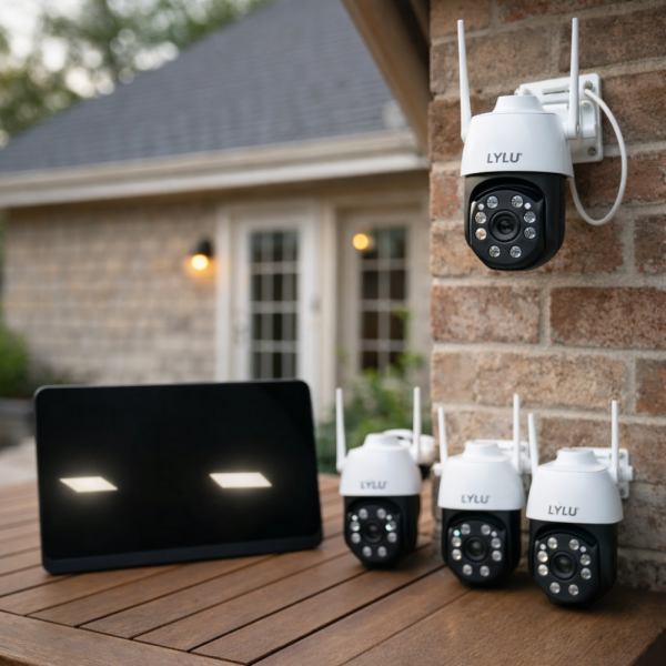 Комплект 4 камери HD с дисплей - интелигентно засичане на движение и сигурност 1