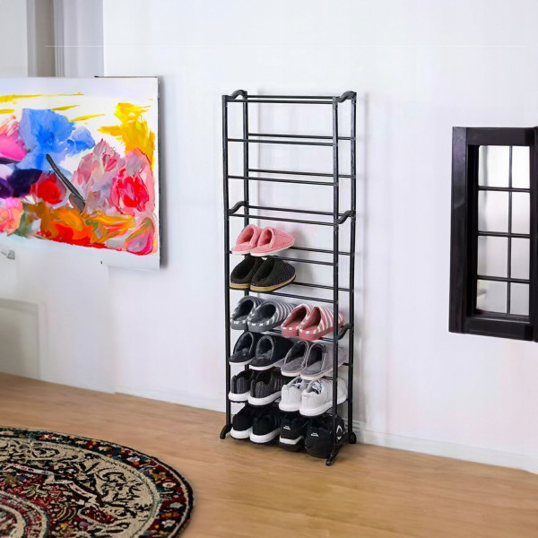 Метален органайзер за обувки XXL, 10 нива, за 30 чифта
