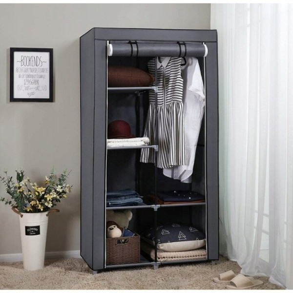 Сгъваем текстилен шкаф XXL, органайзер за дрехи, дишащ материал 3