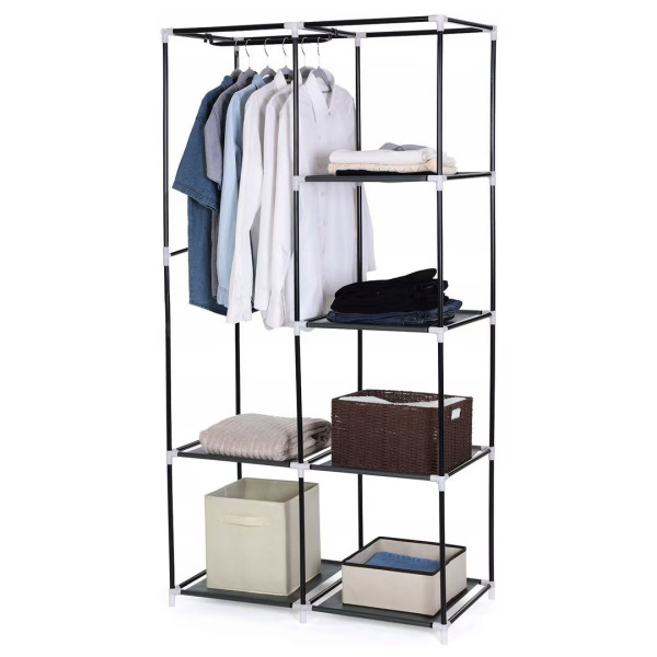 Сгъваем текстилен шкаф XXL, органайзер за дрехи, дишащ материал 4