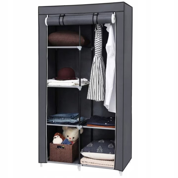 Сгъваем текстилен шкаф XXL, органайзер за дрехи, дишащ материал 5