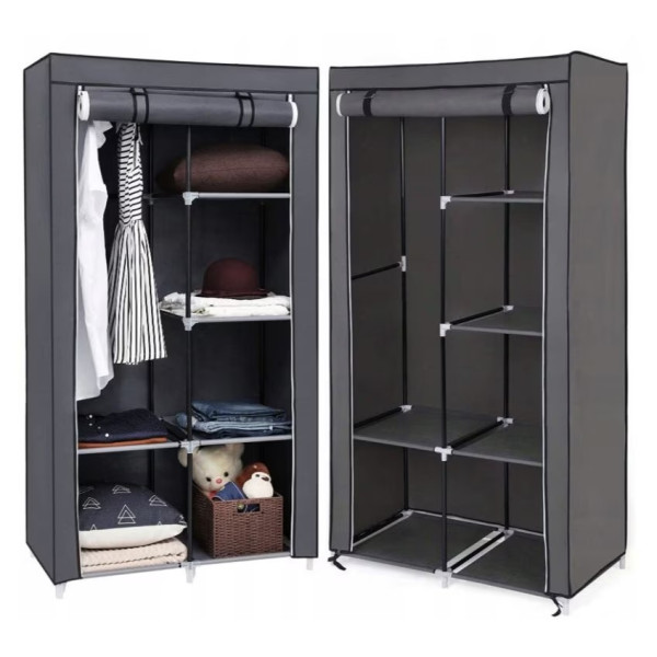 Сгъваем текстилен шкаф XXL, органайзер за дрехи, дишащ материал 7