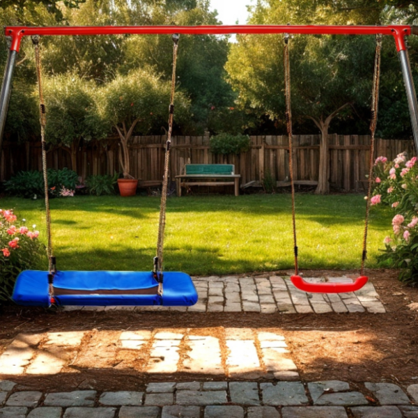 Двойна градинска люлка - класическа и щъркелово гнездо - гарантиран релакс и забавление