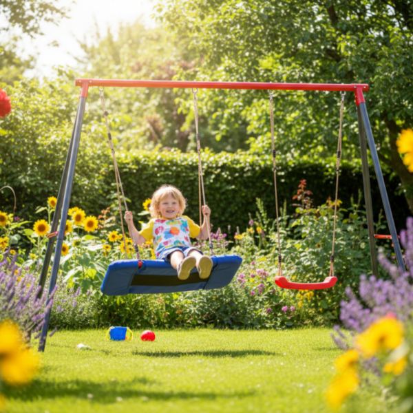 Двойна градинска люлка - класическа и щъркелово гнездо - гарантиран релакс и забавление